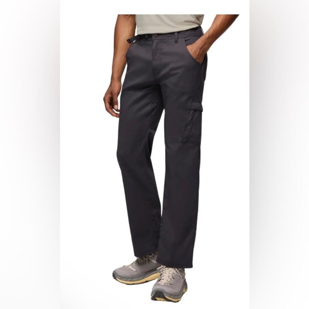 Prana stretch Zion mens pants 32x32 charcoal grey convertible pockets hiking
